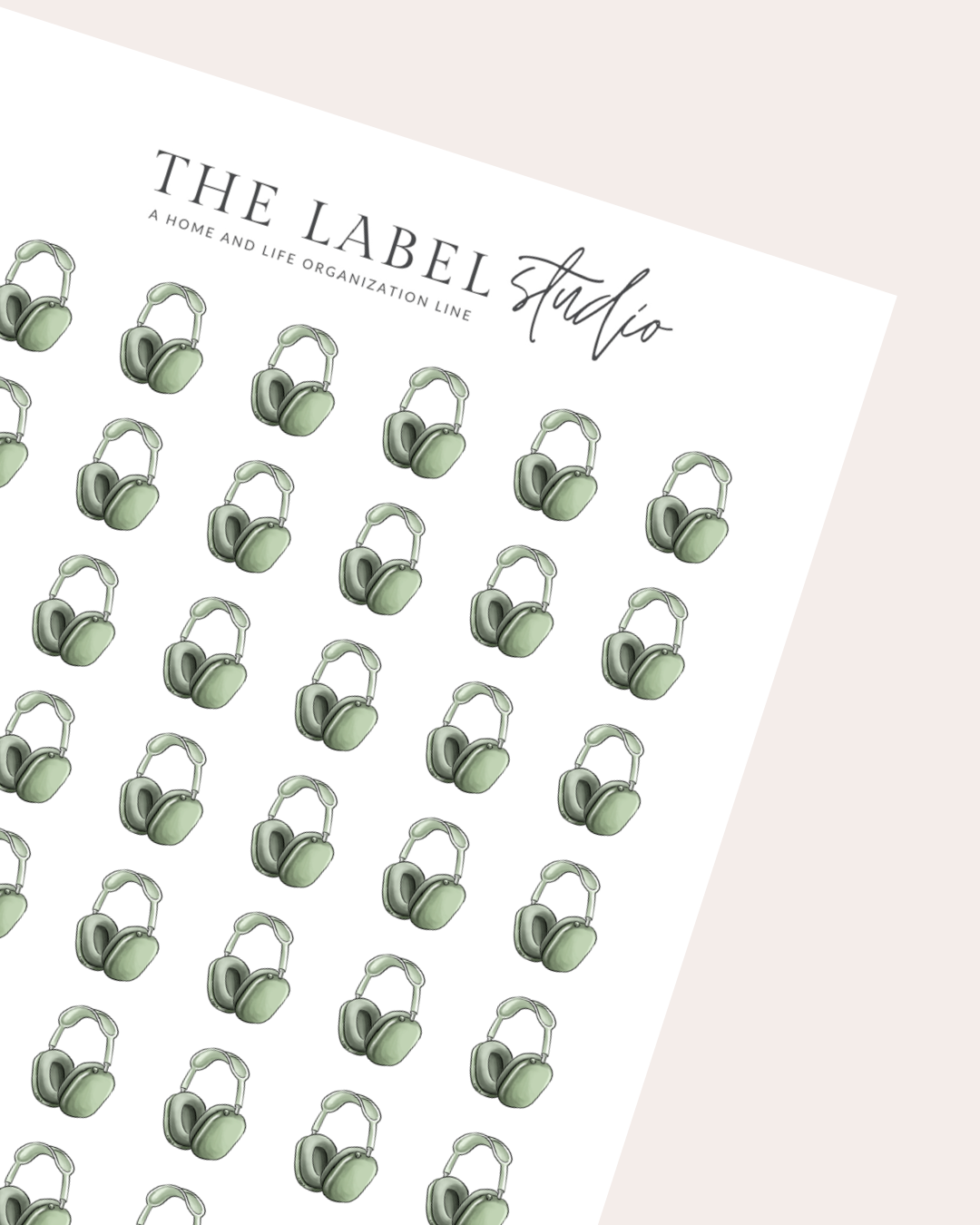 Headphones Deco Sticker Sheet