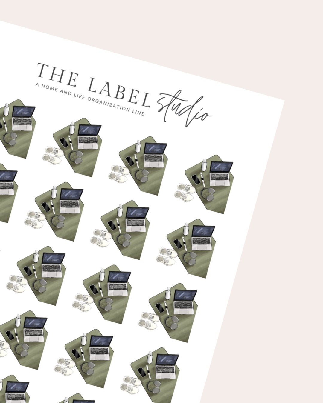 Yoga Mat Flatlay Deco Sticker Sheet