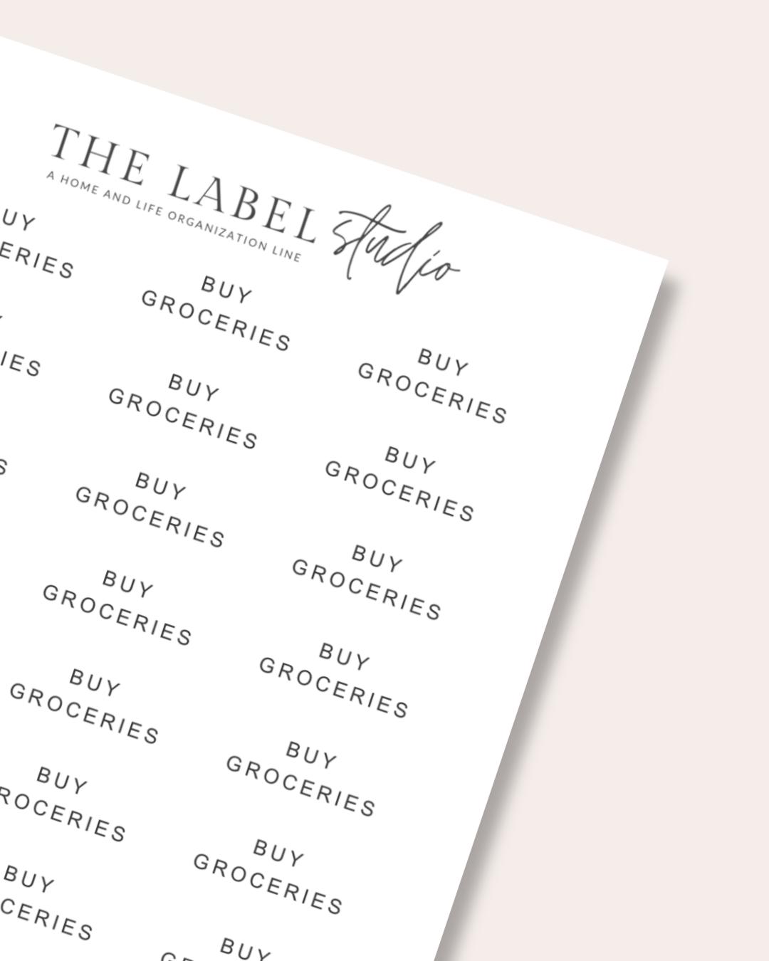 Buy Groceries Script Sticker Sheet - FONT A