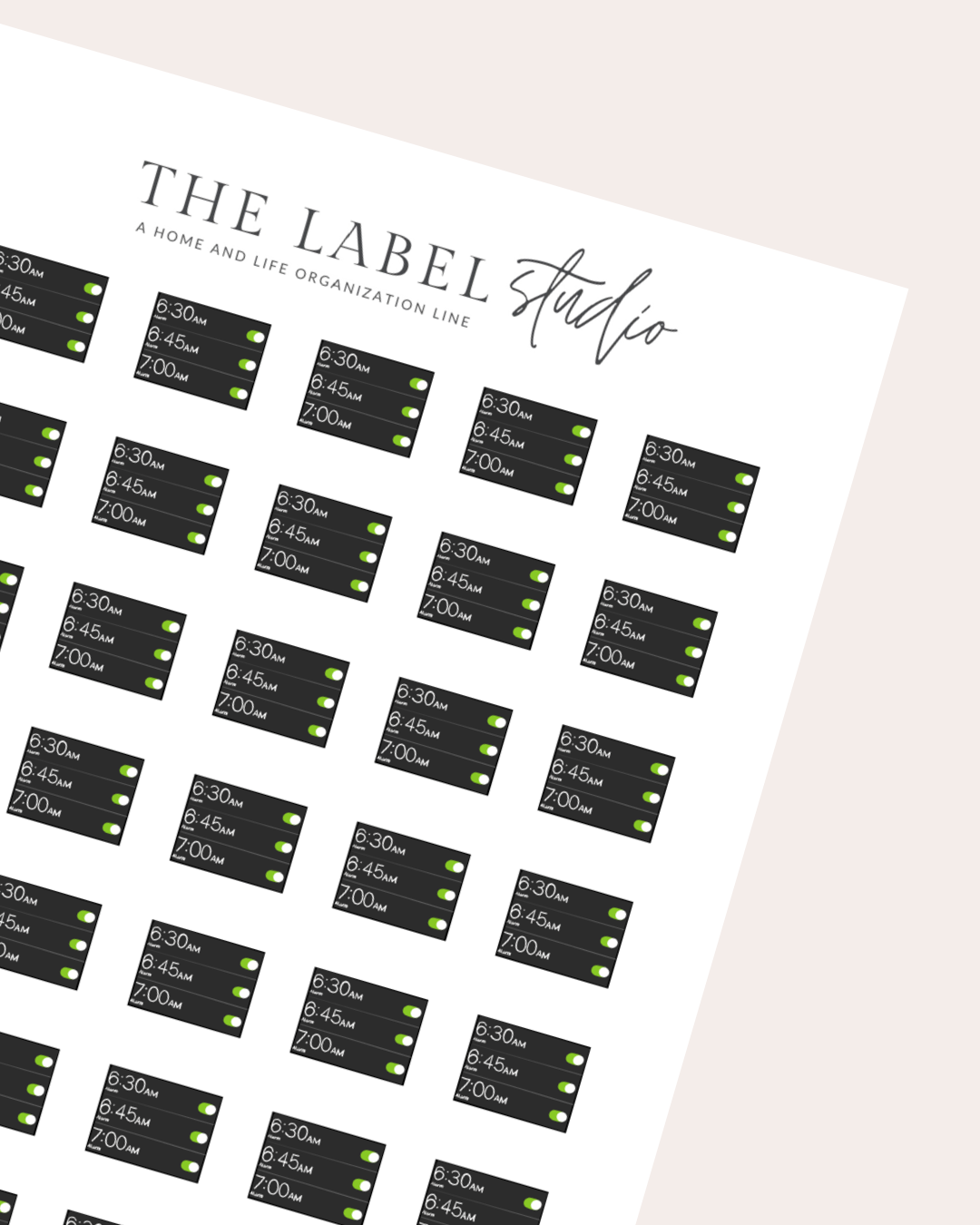 Alarms Deco Sticker Sheet