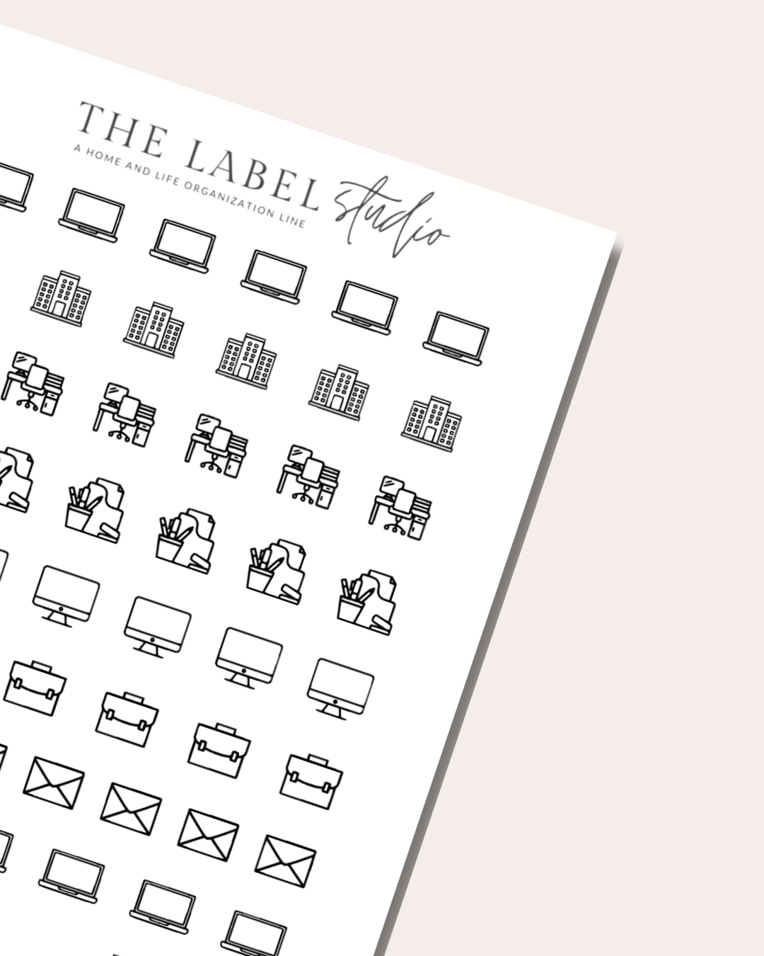 Office Icon Sampler Sticker Sheet