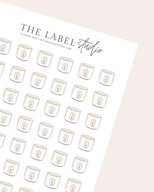 Candle Deco Sticker Sheet