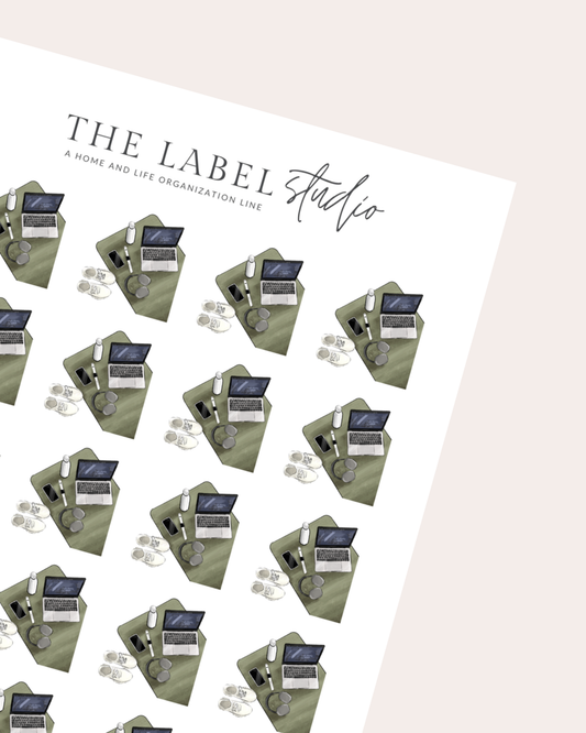 Yoga Mat Flatlay Deco Sticker Sheet