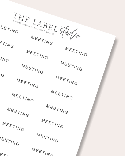 Meeting Script Sticker Sheet - FONT A