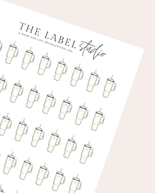 Water Cup Deco Sticker Sheet