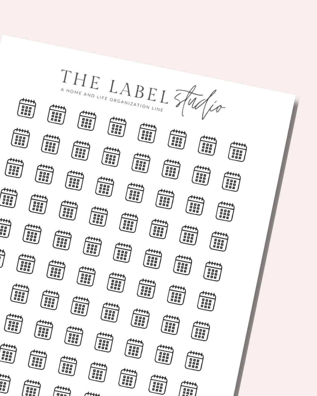 Calendar Icon Sticker Sheet