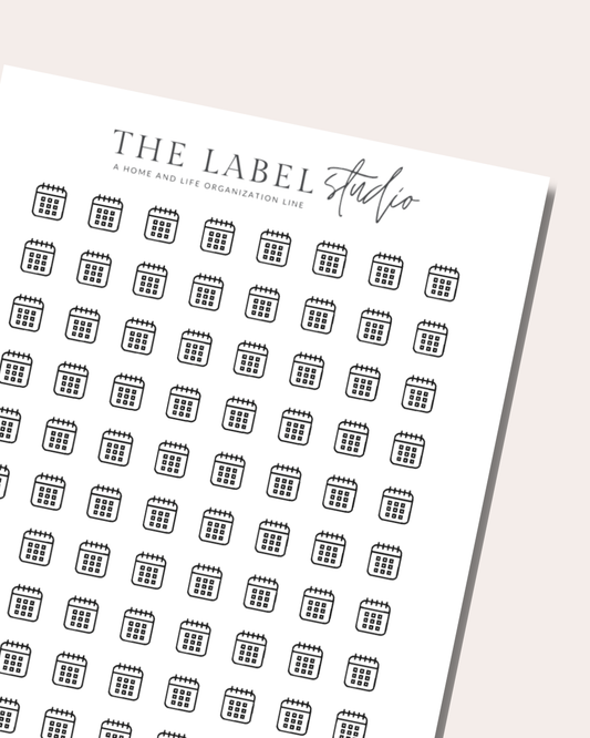 Calendar Icon Sticker Sheet