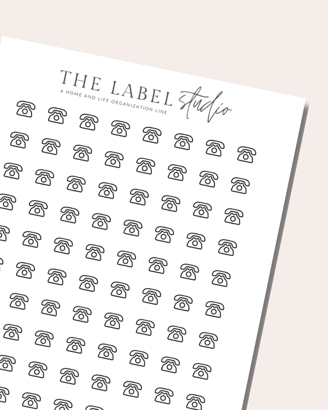 Phone Icon Sticker Sheet