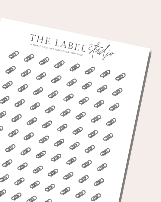 Paper Clip Icon Sticker Sheet