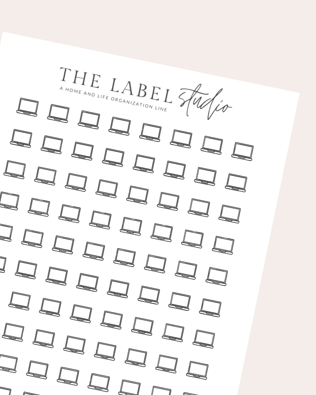 Laptop Icon Sticker Sheet