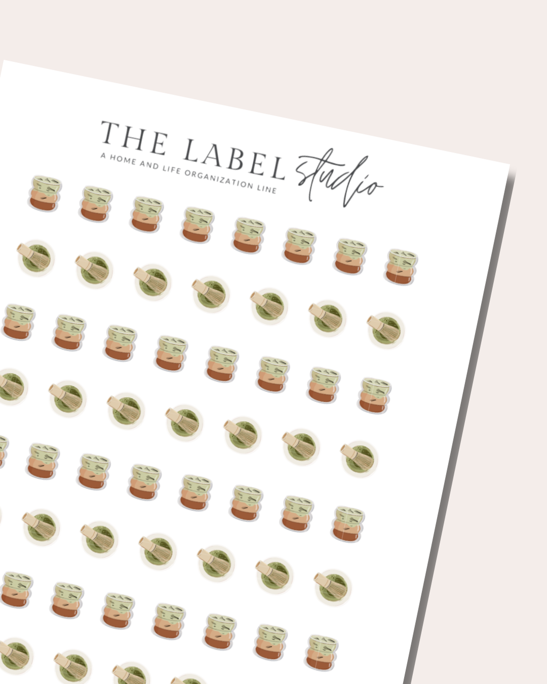 Matcha Latte Deco Sticker Sheet