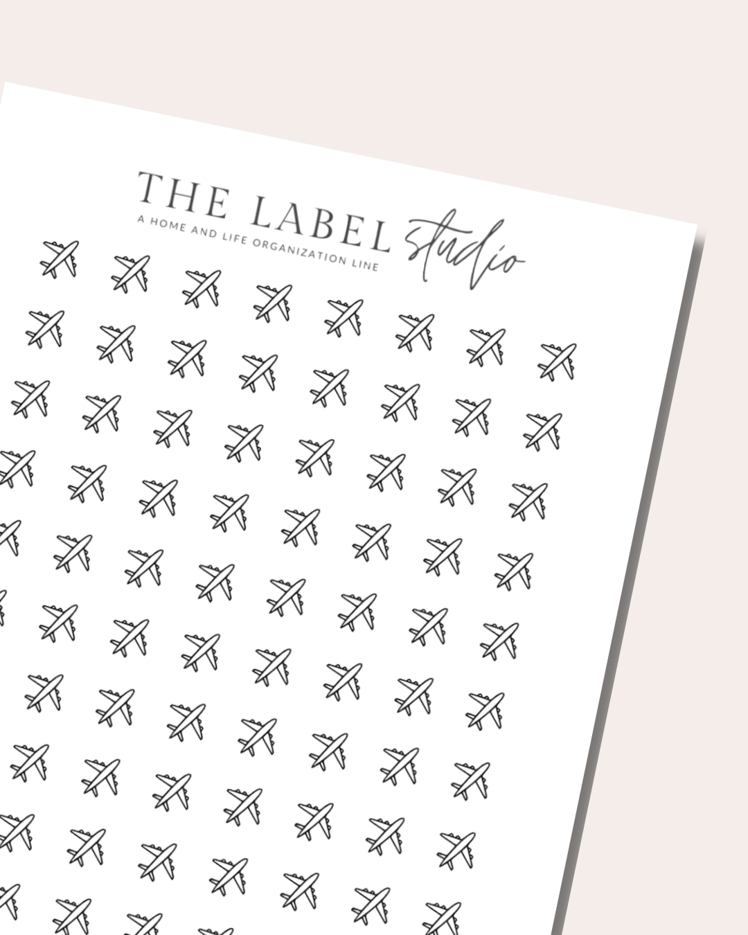 Plane Icon Sticker Sheet