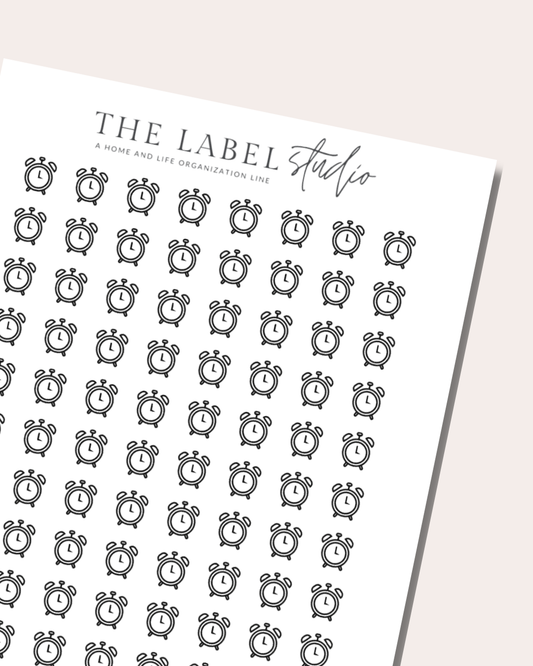 Alarm Clock Icon Sticker Sheet