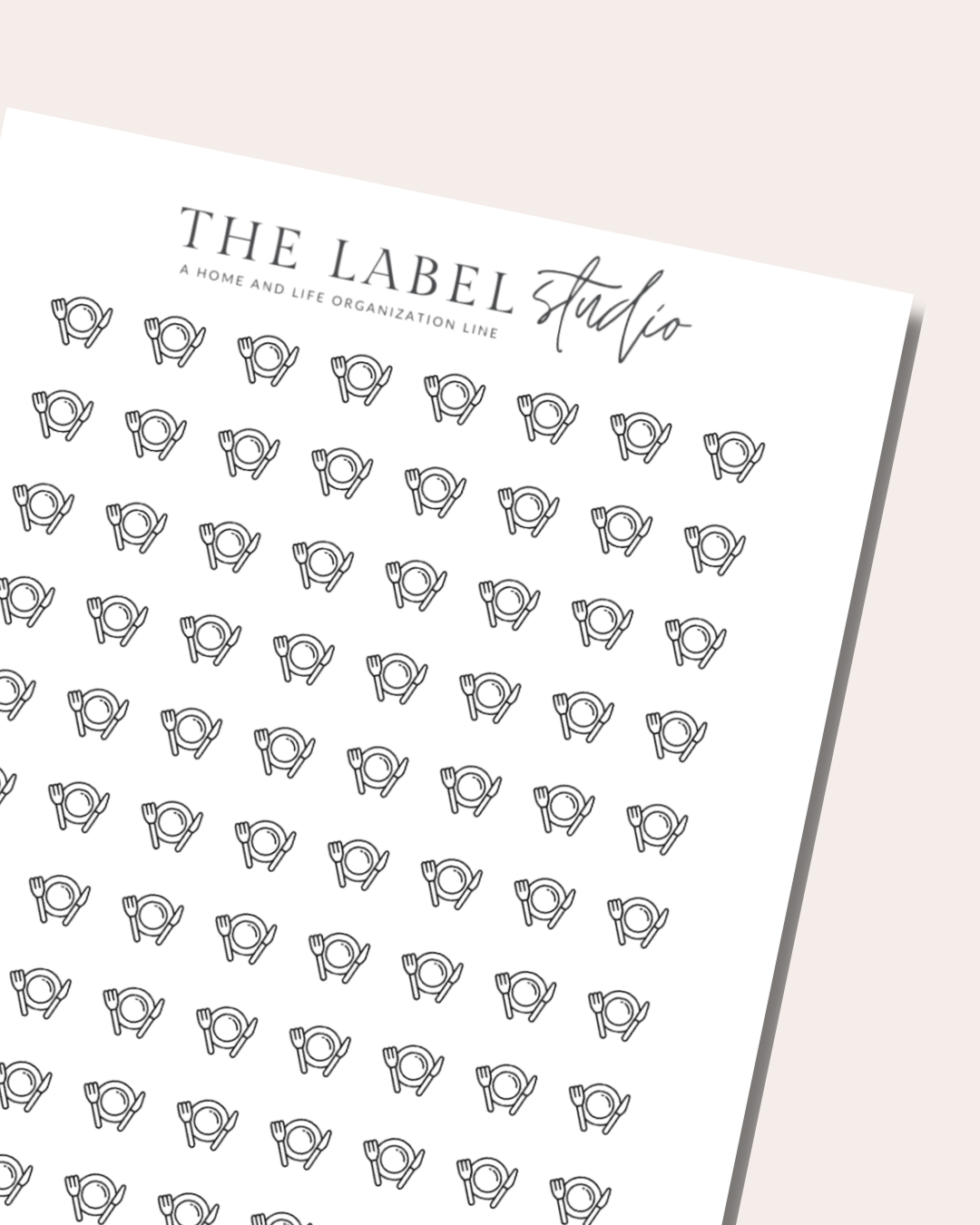 Plate Icon Sticker Sheet