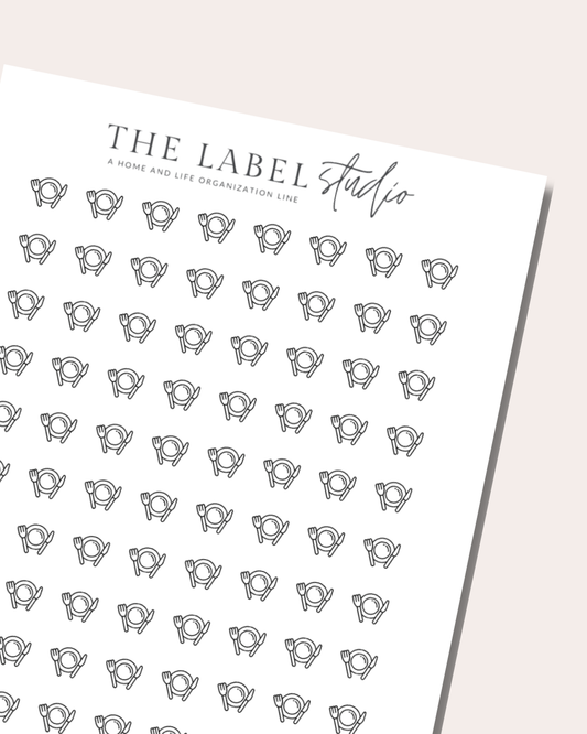 Plate Icon Sticker Sheet